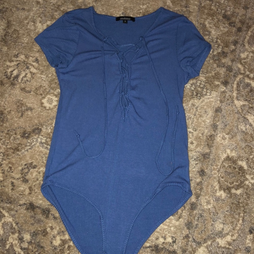 royal blue tie up one piece